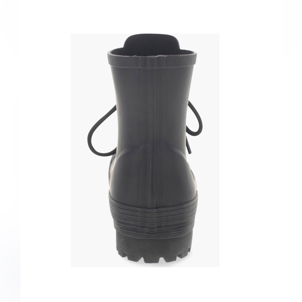 Chooka Ava Lace Up Waterproof Rain Boot Black With Black Laces Women’s Size 10 - Picture 10 of 14